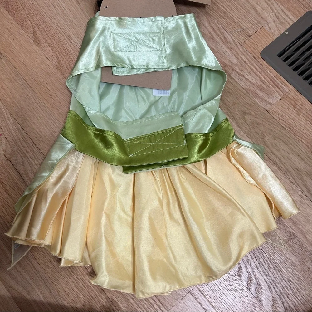 Disney Tiana Pet Costume NEW XL Tails Princess and the Frog Green Wig Dog